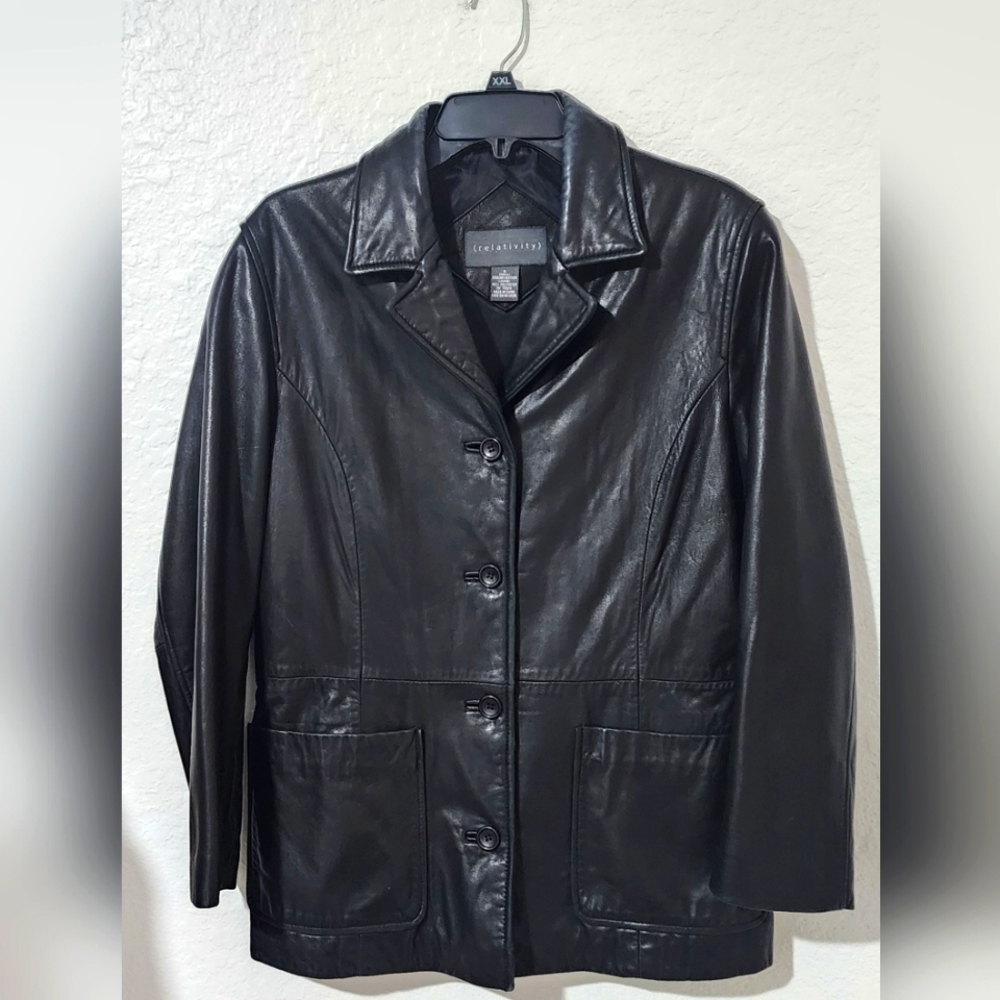 Relativity Women's Vintage Leather Jacket.  Size S.